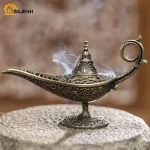 Antique Style Lamp Metal Incense Burner Scented Unscented Candle Holder Home Decor Gift Arabic Incense Burner