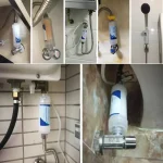 5'' PRE FILTER Water Filter Cartridge Washing Machine Filter with Adapter Bathroom Water Heater Toilet Household Purifier 6