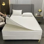 6-Sides Fully Enclosed Waterproof Mattress Cover with Zipper Custom Size Fitted Sheet Dust-proof Anti-mite Mattress Protector 2