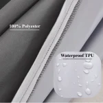 6-Sides Fully Enclosed Waterproof Mattress Cover with Zipper Dust-proof Fitted Sheet for Double Bed, Twin, Full, Queen, King 3