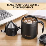 304 Stainless Steel Portable Coffee Filter Drip Coffee Tea Holder Reusable Mug Coffee Dripper Tea Cup Set Coffee Pot Coffeeware 5