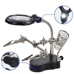 13.5X 12X Welding Auxiliary Clip Magnifier Electric Soldering Iron Circuit Board Welding Iron Magnifying Glass Bracket Tools ﻿ 3
