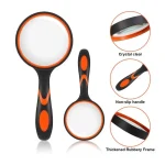 10X Magnifying Glass For Kids Seniors Handheld Reading Magnifier 50mm Magnifying Lens For Reading Science Nature Exploration 4