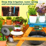 Solar Irrigation System, Latest Garden Plant Drip Irrigation System Kit with Display Screen, Travel Automatic DIY Watering Timer 3
