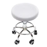 360° Rolling Bar Stool, Adjustable Height Comfortable Rotating Work Chair,Home/Office/Bar/Beauty Salon Chair,Black/White 6