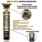 T9 Cordless Electric Hairber Shaver Hair Trimer Home Appliances Travel Barber Razors Shaving Machine for Men Trimmer Man 5