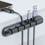 Wholesale Clips Cable Holder for MouseHeadphone Wire Organizer Cable Organizer Silicone USB Cable Winder Desktop Tidy Management 2