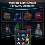 1/2PCS Smart LED Curtain Lights LED Fairy Lights App Control Music Sync DIY Pattern Waterproof for Indoor Outdoor Party Decor 3