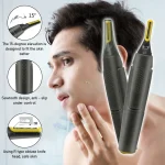 Electric Nose Ear Hair Trimmer Ultra Thin Precision Trimmer Portable Ear Trimmer for Men Nose Hair Shaver Waterproof Safe Clean 2