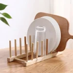 Kitchen Storage Organization Multi Functional Storage Rack Tableware Drainboard Woodiness Dish Drying Rack Kitchens Accessories 5