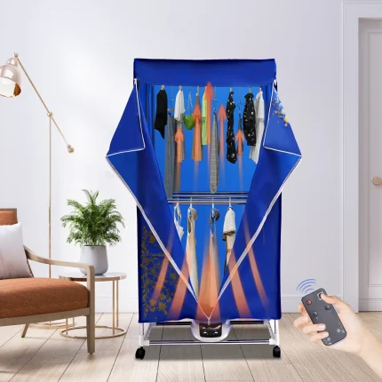 1200-1500W Portable Travel Clothes Dryer Machine PTC 5-layer Heating for Apartments, New Generation Electric Clothes Drying