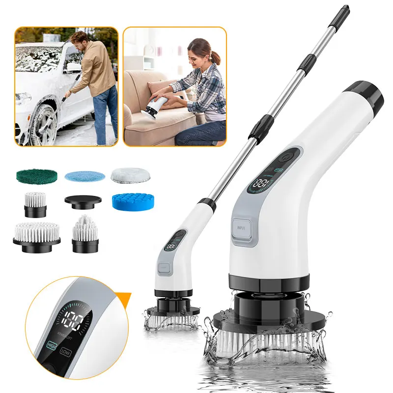 Electric Cleaning Brush Cordless Handheld Shower Scrubber Spin Cleaner Multifunctional Cleaner with 7PCS Heads Bathroom Kitchen Electric Cleaning Brush Cordless Handheld Shower Scrubber Spin Cleaner Multifunctional Cleaner with 7PCS Heads Bathroom Kitchen
