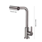 Stainless Steel Kitchen Faucet, Hot and Cold Mixing Tap, 4-Spray Modes Kitchen Faucet (Suitable for Farmhouse Kitchens, RVs, Lau 6