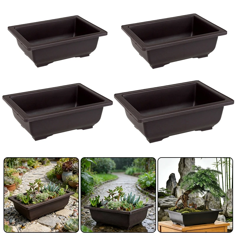 Bonsai Pot Imitation Purple Clay Flowerpot Plastic Plantpot Landscape Succulent Pot Garden Planter Gardening macetas para planta Bonsai Pot Imitation Purple Clay Flowerpot Plastic Plantpot Landscape Succulent Pot Garden Planter Gardening macetas para planta
