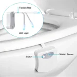 HOMEFISH Wireless Motion Sensor LED Night Light RGB 8 Colors Toilet Bathroom Atmosphere Colorful Lamp Sensor LED Night Lights 6