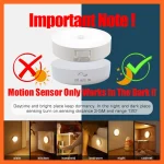 Motion Sensor Light USB Rechargeable Night Light LED Lamp for Kitchen Bedroom Stairs Hallway Cabinet Closet Wardrobe Nightlight 3