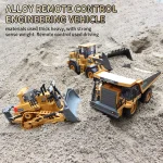 ZWN 2.4G Remote Control Excavator Dump Truck RC Model Car Toy Professional Alloy Plastic Simulation Construction Vehicle for Kid 6