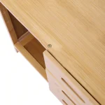 3 Tiers Nightstand Storage Box Bedside Table Natural Bamboo End Side Organizer with 3 Drawers and 1 Open Compartment 6