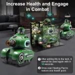 Remote Control Battle Tanks RC Tank with Infrared System Shoots HP Station Military Army Toys for 6-12 Year Old Boys Girls 2 Pa 6