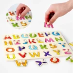 30cm Baby Toys Montessori Wooden Puzzle Hand Grab Board Educational Wood Puzzles for Kids Cartoon Animal Vehicle Child Gift 2