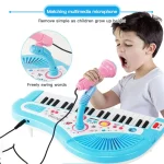 37 Key Electronic Keyboard Piano for Kids with Microphone Musical Instrument Toys Educational Toy Gift for Children Girl Boy 3