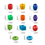 Rainbow Lacing Beads for Toddlers Color and Shape Sorter Fine Motor Skills Early Learning Montessori Toys for Preschool Kids 5