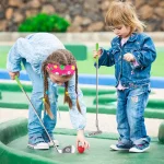 1set children's golf club set outdoor sports toys sports games competitive indoor interactive retractable golf club set toys 5