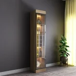 Home Furniture Wine Bar Cabinet Wine Rack Modern Glass Display Cabinet Furniture Solid Wood Wine Cabinet Display display cabinet 5