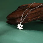 Lucktune Paw Print Pendant Necklace Stainless Steel Dog Cat Pet Paw Chain Necklace Women Minimalist Animal Jewelry Birthday Gift 4