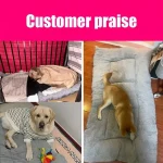Oversized Plush Dog Cat Bed Sofa Crate Pad Ultra Soft Polyester Pet Mat for All Size Cats Dogs Adorable Rectangle Couch 6