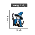Lizard Wizard Enamel Pins Punk Gothic Blue Animal Metal Brooches Decorate Backpack Clothes Lapel Badge Funny Jewelry Gifts 2