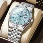 POEDAGAR Fashion Exquisite Men Wristwatches Waterproof Luminous Date Luxury Man Watch Stainless Steel Quartz Men's Watches Reloj