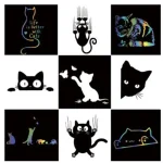 Car Stickers Cute Naughty Cat Wrap PVC Cars Window Body Decoration To Cover Scratches  Decal Waterproof Sun Protection.