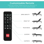 Queen Size Electric Adjustable Bed Frame with Wireless Remote, Massager, USB Ports & Nightlight 4