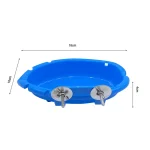 Parrot Food Tray Multifunction Creative Blue Bathtub Animal Cage Standing Wash Shower Box Bird Toys Pet Cleaning Products 6
