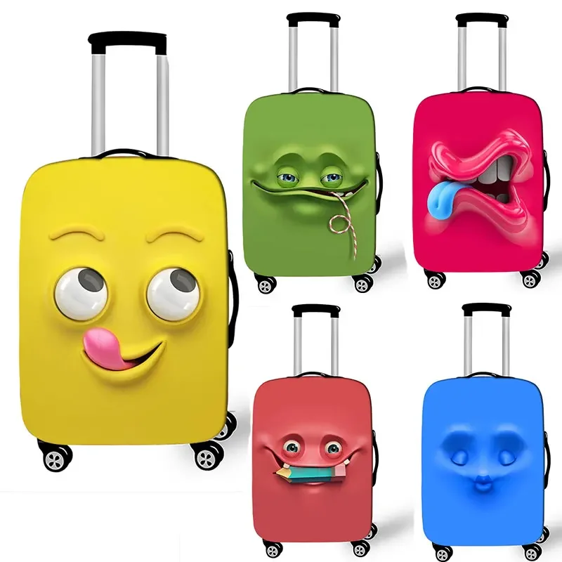 Funny Expression Printed Suitcase Cover Ladies Travel Out Elastic Luggage Protective Cover Dust Cover Luggage Case Funny Expression Printed Suitcase Cover Ladies Travel Out Elastic Luggage Protective Cover Dust Cover Luggage Case