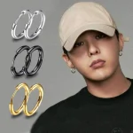 1 Pair Stainless Steel Hoop Earrings Women Men Gold Color Small Earrings Girl Jewelry Pendientes Mujer Aretes Cartilage Piercing 3
