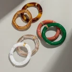 Bohomia Acrylic Design Style Chunky Bamboo Stackable Bracelet for Women Boho Elastic Colorful Tube Beads Braceletes 2024 Jewelry 6