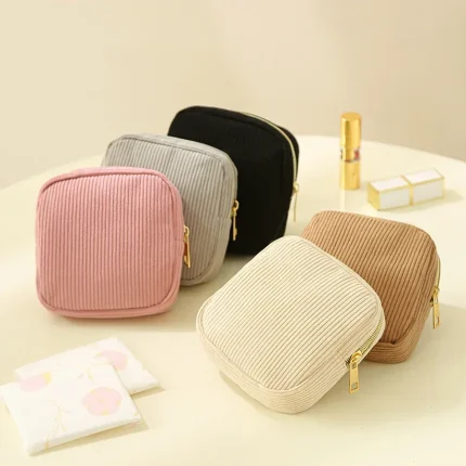 Fashion Makeup Lipstick Sanitary Napkins Case Mini Cosmetic Storage Pouch Women Ins Travel Organizer Bags Small Pouch 2025