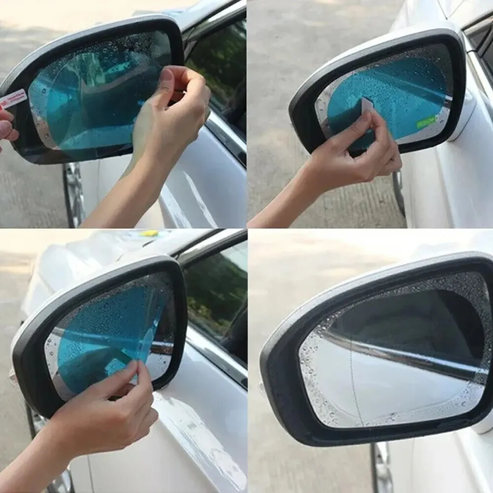 2pcs Universal Anti-Fog Anti-glare Rainproof Car Tuning Rearview Mirror Trim Film Cover Exterior Parts Car Glass Accessories 2pcs Universal Anti-Fog Anti-glare Rainproof Car Tuning Rearview Mirror Trim Film Cover Exterior Parts Car Glass Accessories