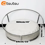 OTAUTAU Portable Round Pouf chair Rack Bean Bag Cover Without Filler Newborn Photography Accessories Props Ottoman Puff DDSY001T 3