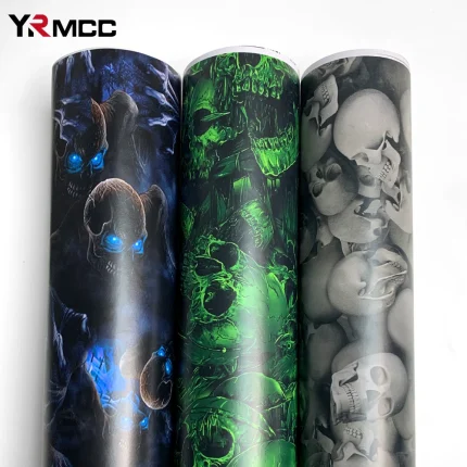 Graffiti Vinyl Wrap Car Wraps Personality Vinyl Paper for Car Wrapping Film Skull Pattern Auto Outdoor Accessories Body Covering