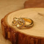 Minimalist Stainless Steel Heart Love Hollow Ring for Women Inlaid Zircon Rings Gold Color Waterproof Romantic Fashion Jewelry 3