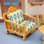 Dollhouse Furniture Kitchen Play Set Miniature Refrigerator 1:12 Mini Food Living Room Sofa Set Pretend Play  Accessores Toy 6