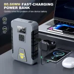 Car Battery Jump Starter Digital Display Portable Car Battery Booster Charger 26800mAh Power Bank Emergency Battery Booster 5