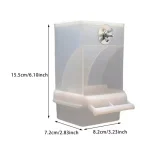 No Mess Automatic Bird Feeder Transparent Food Container Cage Parrot Feeder Accessories for Small Birds Parrot 5