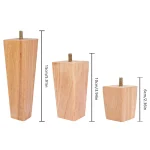 4PCS Solid Wood Furniture Legs 6/10/15cm Chair Bed Table Cabinet Heightening Parts Furniture Foot Replacement Accessories 3