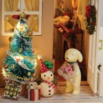 DIY Miniature Dollhouse Kit Assemble Puzzle 3D Wooden House Room Craft With Furniture LED Lights Children's Birthday Gift Toys 5
