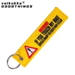 1 PC Wholesale Aviation Keychain Remove Before Flight Both Sides Embroidery Car Key Accessories Backpack Pendant Chain 6