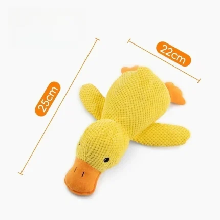 Pet Interactive Companion, Chew-Resistant Chew Dogs Cat Toy Calming Duck Toy for Dog,Soothing Plush Pet Toys with Sound Quack